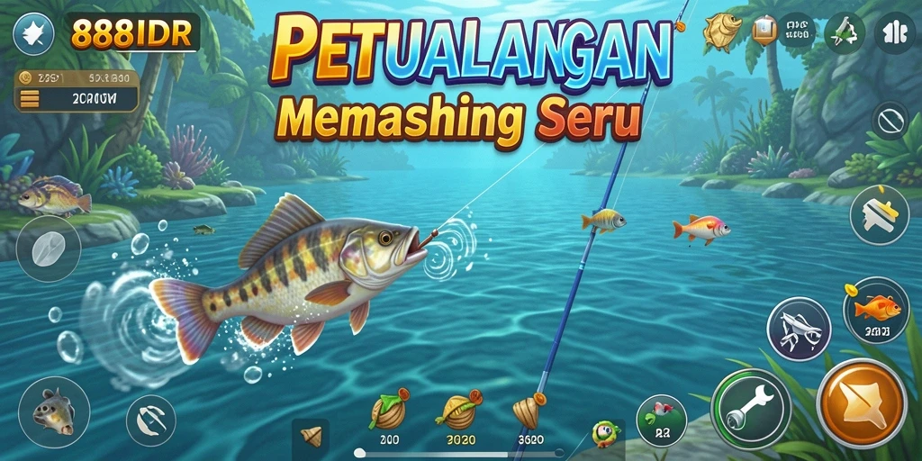 Tangkapan ikan besar dalam gameplay 888IDR yang seru.
