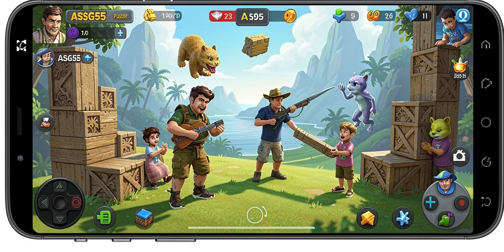 Tampilan gameplay ASG55 yang menantang dan menarik.