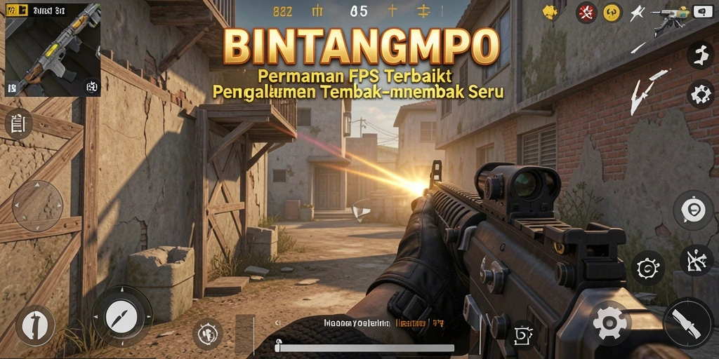 Tampilan menarik dari gameplay BINTANGMPO dengan action FPS intens.