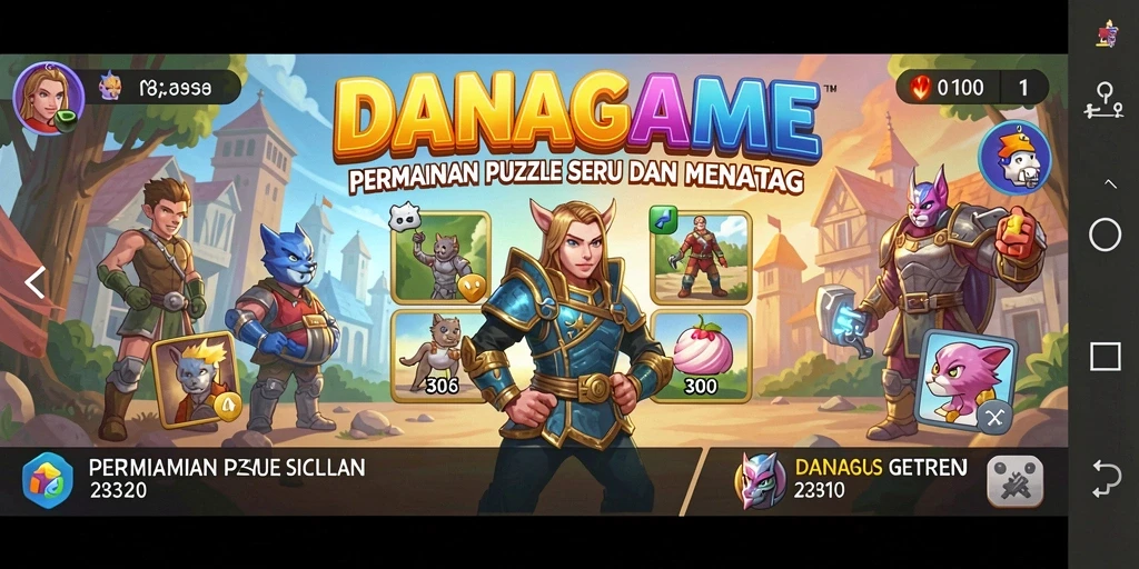 Screenshot gameplay DANAGAME menampilkan tantangan Puzzle yang menarik.