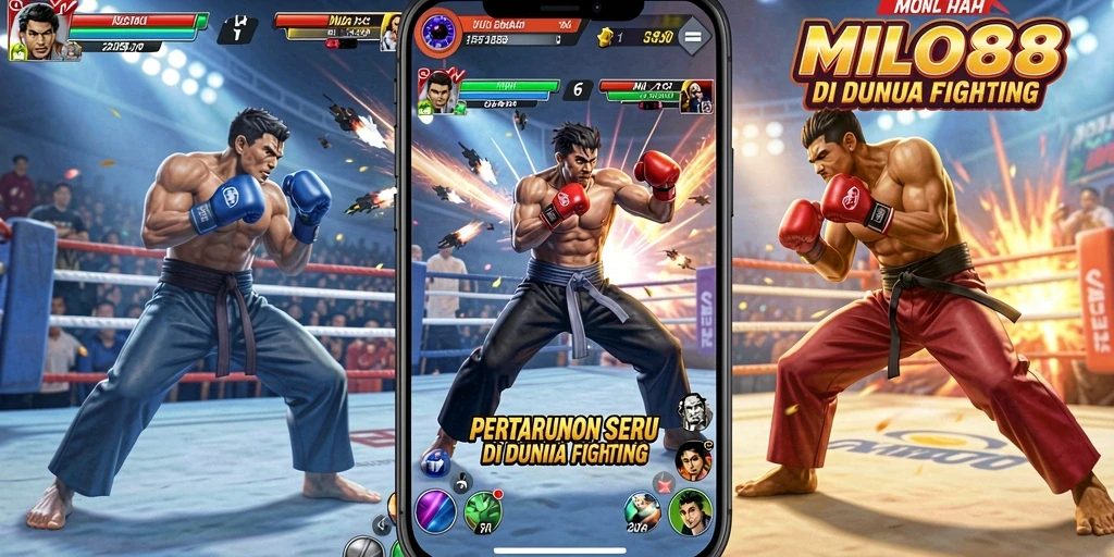 Tampilan gameplay intens dari pertarungan mendebarkan di MILO88.