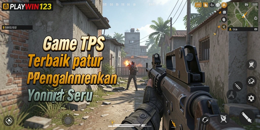 Screenshot gameplay dari PLAYWIN123 yang menunjukkan aksi tembak-menembak yang intens.