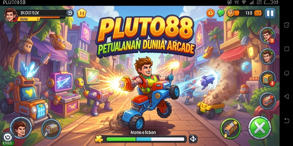 Tampilan gameplay seru dan menantang dari PLUTO88.