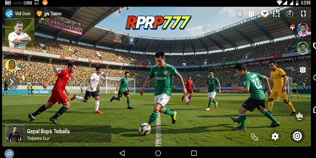 Gameplay RPRP777 dengan grafis sepak bola yang menakjubkan.