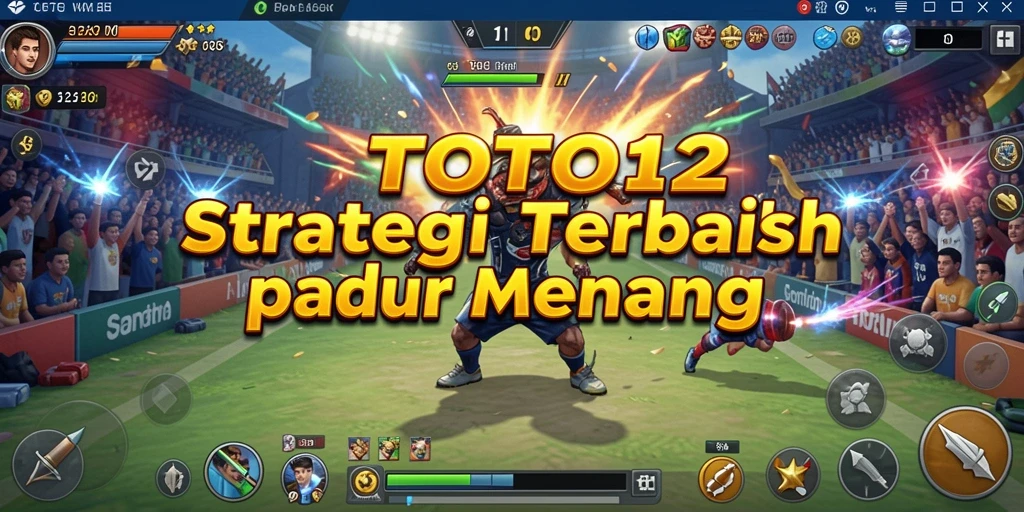 Screenshot utama TOTO12 menunjukkan gameplay strategi yang intens dan menantang.