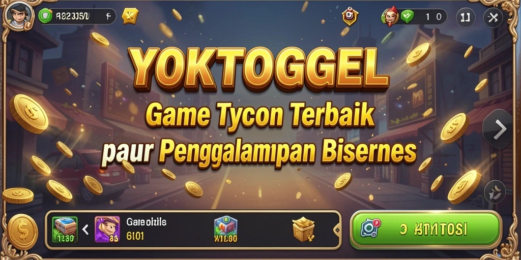 Screenshot menunjukkan pemain mengelola bisnis dengan strategi cerdas.