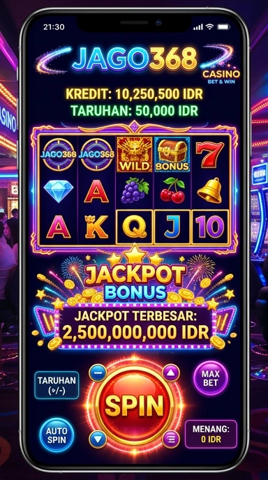 Tampilan utama aplikasi jago368 yang menarik dan mudah dinavigasi.